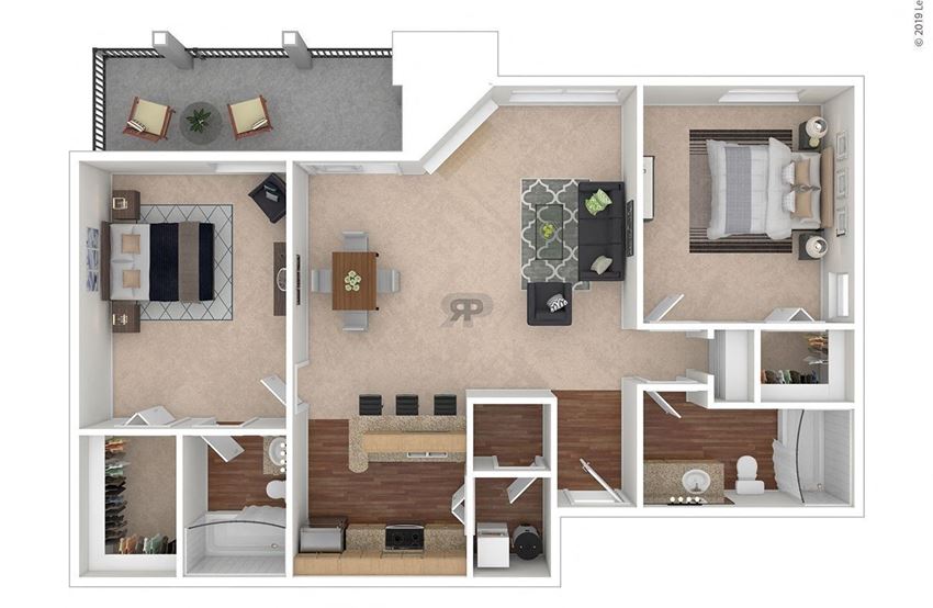 Two Bedroom, Two Bathroom